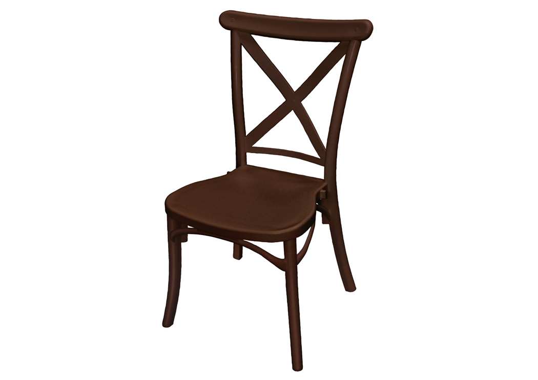 Καρέκλα Cross, Καφέ, 47/91/43 cm., Genomax